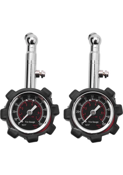 2x Araç 100PSI Çok Function Lastik Basınç Göstergesi Lastik Basınç Izleme Ölçer Lastik Basınç Göstergesi (Yurt Dışından)