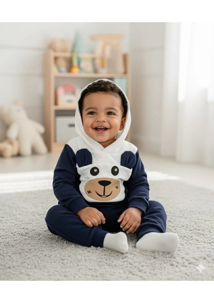 Erkek Çocuk Kapşonlu ve Kulaklı Alt Üst Ikili Gündelik Takım fiyatları