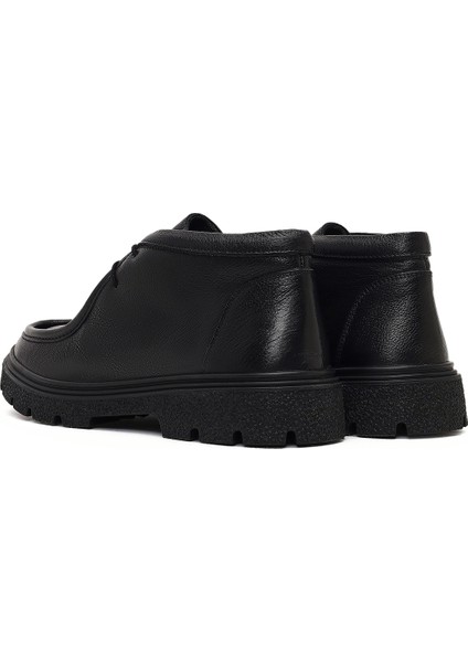 Erkek Siyah Bağcıklı Deri Casual Bot 25WFD7009FT