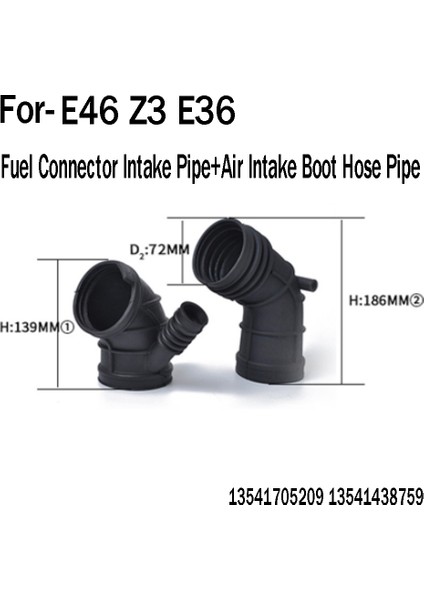 1set/2 Pcs Yakıt Konnektörü Emme Borusu+Hava Emme Önyükleme Hortum Borusu 13541705209 13541438759 Bmw E46 Z3 E36 (Yurt Dışından) fiyatları