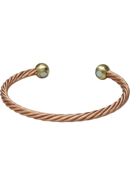 Mıknatıslı Burgulu Bakır Bileklik Şıklığı ve Sağlığı Bir Arada Sunuyor