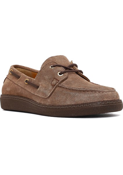 Kadın Vizon Bağcıklı Süet Deri Casual Ayakkabı 25AFD230010