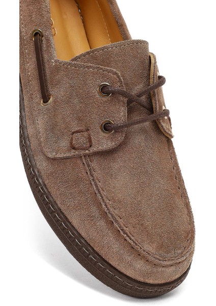 Kadın Vizon Bağcıklı Süet Deri Casual Ayakkabı 25AFD230010