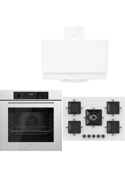 Icon Plus 75 Serisi 3lü Cam Ankastre Set (QBL63CB-SS036-D017)