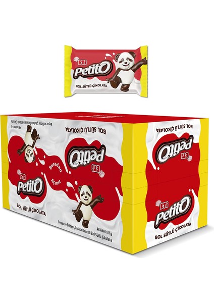 Eti Petito Klasik Bol Sütlü Çikolata 8 G x 48 Adet
