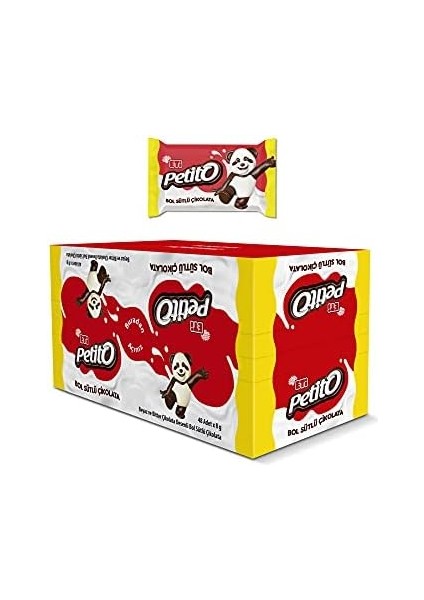 Eti Petito Klasik Bol Sütlü Çikolata 8 G x 48 Adet fiyatları