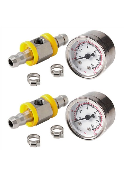 2x Evrensel Yakıt Basınç Göstergesi 1/8 Npt (140 Psı) 3/8 Inç Yakıt Hattı Yakıt Basıncı Göstergesi Sensörü T-Fitting Adaptörü (Yurt Dışından) fiyatları