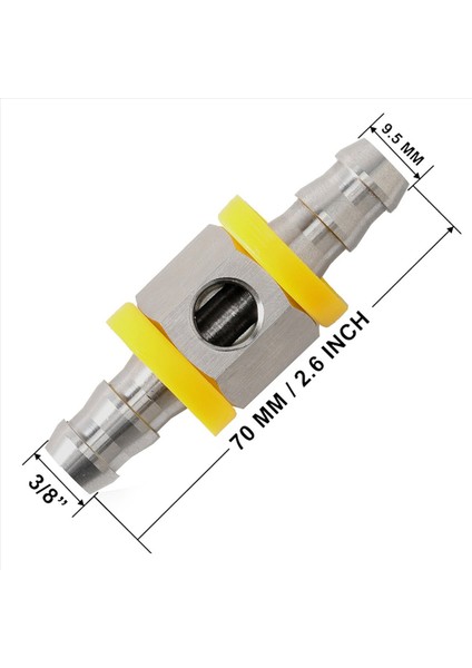 2x Evrensel Yakıt Basınç Göstergesi 1/8 Npt (140 Psı) 3/8 Inç Yakıt Hattı Yakıt Basıncı Göstergesi Sensörü T-Fitting Adaptörü (Yurt Dışından) modelleri