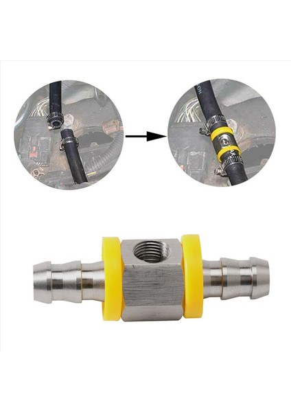 2x Evrensel Yakıt Basınç Göstergesi 1/8 Npt (140 Psı) 3/8 Inç Yakıt Hattı Yakıt Basıncı Göstergesi Sensörü T-Fitting Adaptörü (Yurt Dışından) indirimleri