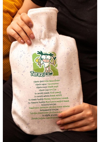 Hediyesepeti Terazi Burçlarına Hediye Esprili Yorumlu Sıcak Su Torbası - Tasarım Termofor - El Ayak Isıtıcı modelleri