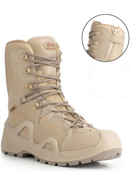 Astor Fermuarlı Bot -Bej