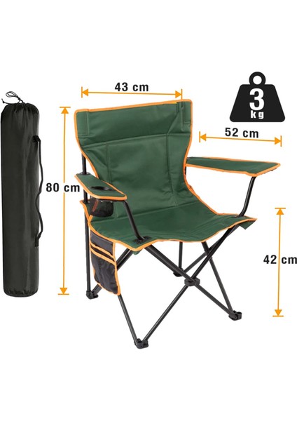 V2 Lüks Kamp Sandalyesi Petrol Yeşili fırsatları