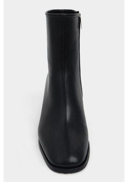 Chester Siyah Mat Fermuarlı Kalın Topuklu Kadın Bot indirimleri