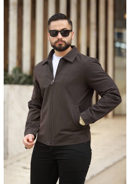 Ince Çizgili Kırışmaz Gofre Kumaş Mevsimlik Ceket fiyatları