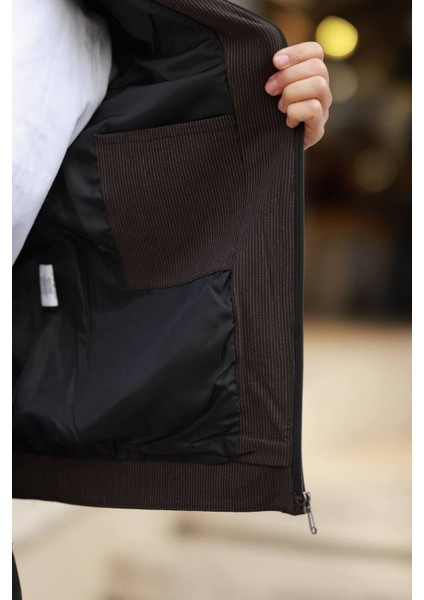 Ince Çizgili Kırışmaz Gofre Kumaş Mevsimlik Ceket fırsatları