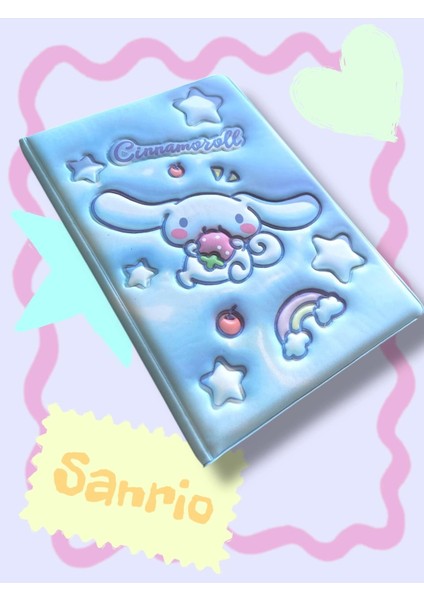 Sanrio Karakterli Yumşak 3D Kapaklı 80 Yaprak Özel Ajanda Defter, Kuromi, My Melody, Cinnamaroll