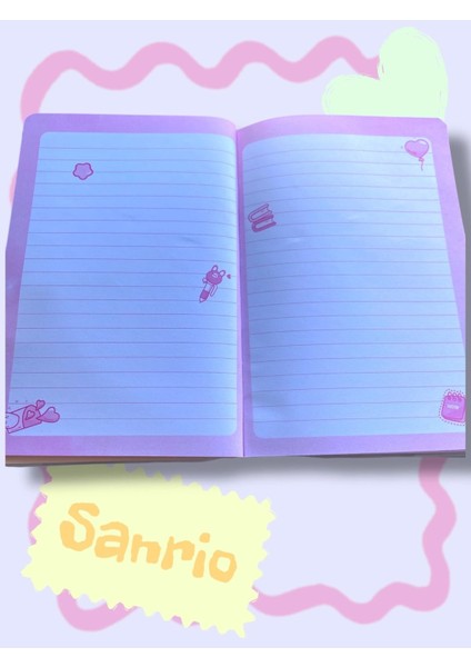 Sanrio Karakterli Yumşak 3D Kapaklı 80 Yaprak Özel Ajanda Defter, Kuromi, My Melody, Cinnamaroll modelleri