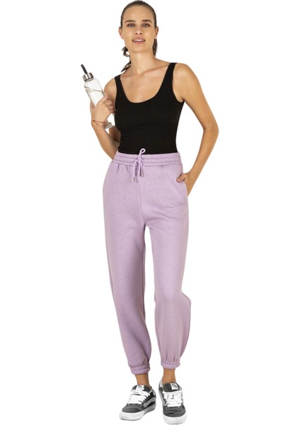 Yüksek Bel Kadın 3 Iplik Şardonlu Kışlık Eşofman Altı Bilek Boy Spor Eşofman Alt indirimleri