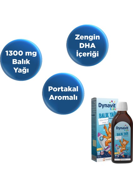 Kids Portakal Aromalı Balık Yağı 150 ml X2 - Çocuklar Için 1300MG Balık Yağı, Omega-3, Epa, Dha fiyatları