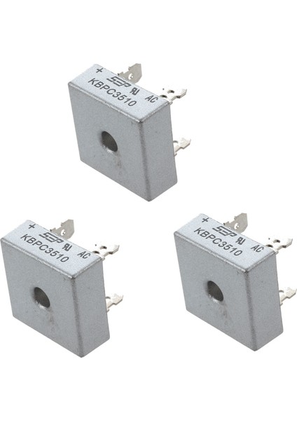 3x Sep KBPC3510 35A 1000V Tek Fazlı Kare Diyot Pcb Köprü Doğrultucu (Yurt Dışından)
