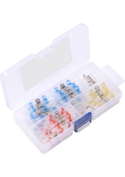 200PCS Lehim Conta Isı Büzülme Popo Konektörleri Terminaller Elektrik Bakır Kasalı (70RED 60 Blue 50WHITE 20YELLOW) (Yurt Dışından) modelleri