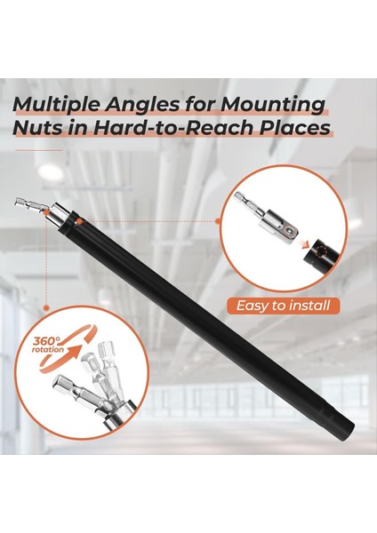 9/16 Inç Içi Boş Soket Uzun Dişli Tavan Cıvataları Için 0 64 Inç Hex Shank ile Içi Boş Somun Sürücüsü Uygulamalar (Yurt Dışından) modelleri