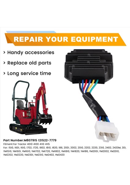 M807915 John Deere 4010 4115 Yanmar Için Traktör Doğrultucu 1510 1601 1610 1702 Traktör Voltaj Regülatörü (Yurt Dışından) indirimleri