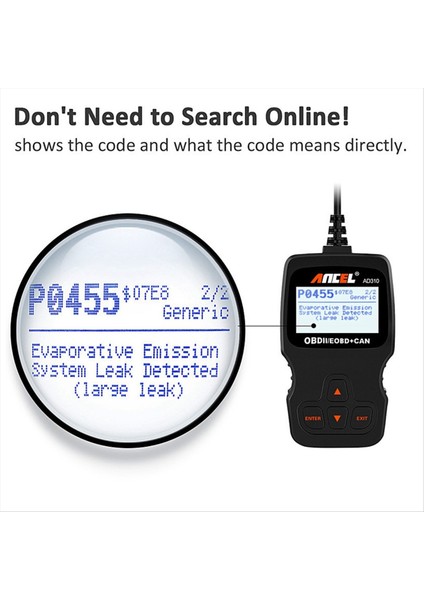 Ancel AD310 Araba Emgine Obd Ll Scanner Kezoler Obd 2/eobd+Araba Teşhis Araç Fişi ve Oynat (Yurt Dışından) indirimleri