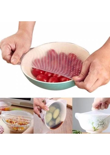 Stretch And Fresh Yıkanabilir Streç Film 4 Lü Yeniden Kullanılabilir Silikon fiyatları