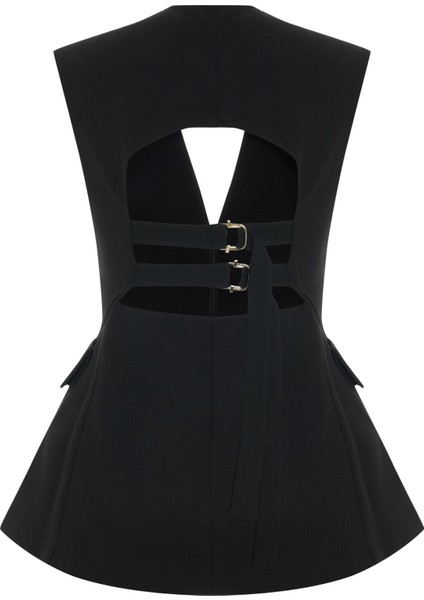 Asimetrik Tek Düğmeli Yelek 26W70801 fiyatları