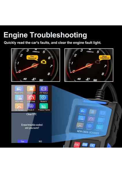 T200 Obd2 Tarayıcı Araç Kodu Okuyucu Tarayıcı Teşhis Araçları Evrensel Arabalar Için Verileri Okuyun ve Görüntüle (Yurt Dışından)