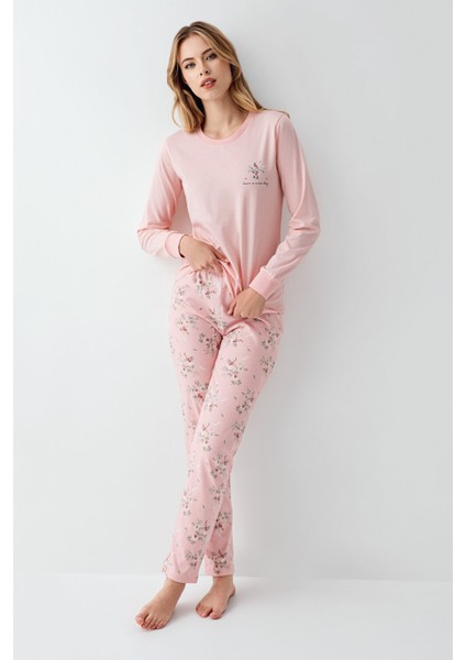 Kadın Pembe Pijama Takımı