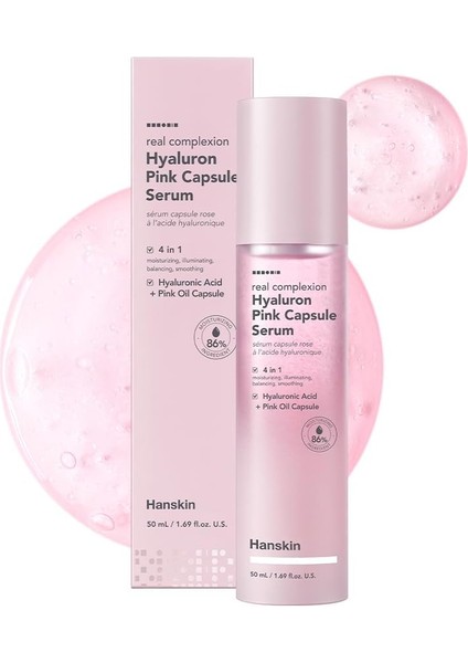 Hanskin Hyaluron Pink Capsule Serum-Pembe Yağ Kapsüllü Serum-(Nemlendirir,pürüzsüzleştirir) modelleri