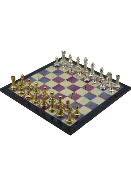 Gifthome Metal Satranç Takımı/Seti;Büyük,Klasik,Parlak Taş ve Bahar Desenli Satranç Tahtası fiyatları