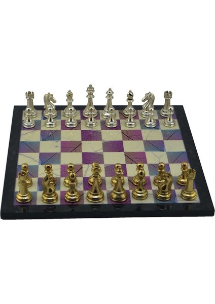 Gifthome Metal Satranç Takımı/Seti;Büyük,Klasik,Parlak Taş ve Bahar Desenli Satranç Tahtası modelleri
