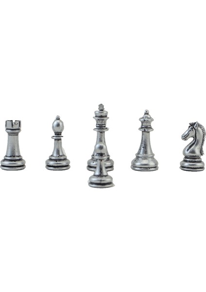 Metal Klasik Satranç Takımı Antik ve El Yapımı Düz Masif Ahşap Satranç Tahtası fırsatları