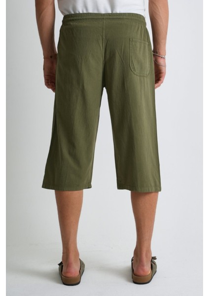 Erkek Regular %100 Pamuk Keten Görünümlü Kapri DC204-39 fırsatları