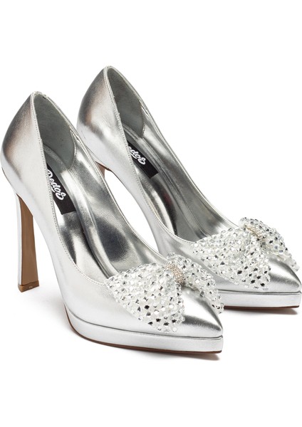 Kadın Taşlı Fiyonklu Platform Ayakkabı 6030