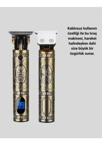 Kablosuz Şarjlı Profesyonel Tıraş Makinesi – 1800 Mah Lityum Pil