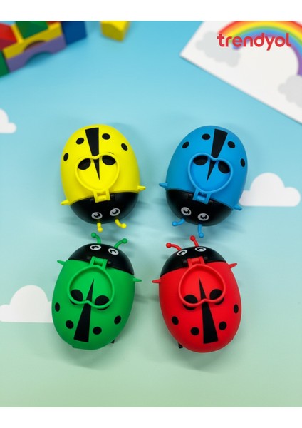 Uğur Böceği Tasarımlı Pipetli Çocuk Suluk Matara 400 ml