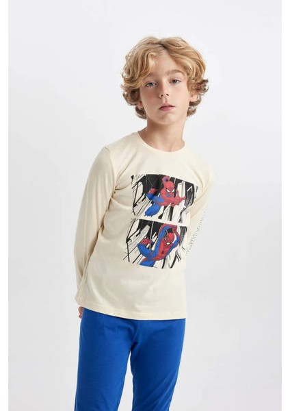 Erkek Çocuk Marvel Spiderman Uzun Kollu Pijama Takımı B2374A8BG355