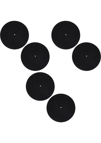 3set Plak Çalar Pikap Matı Keçe Malzeme Disk Koruyucu Ped -Statik Plak Matları 2 Adet*3