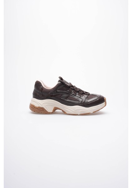 Kadın Sneaker File Baskılı Kalın Tabanlı Kahve Rivex fiyatları