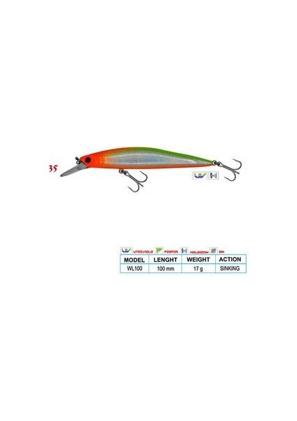 Deep Swimmer Cl:35 100MM 17GR Sinking