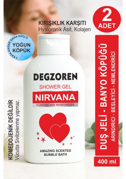 Bitki Özlü Nirvana Duş Jeli (Kolajen & Hyaluronik Asit Kırışıklık Karşıtı Besleyici Nemlendirici)