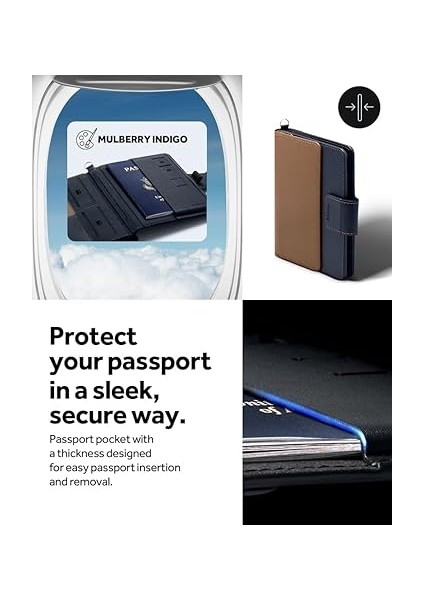 Caseology Passport Holder Rfıd Korumalı Seyahat Çantası Pasaport Cüzdan Nano Pop Mulberry Indigo - AFA07101 fırsatları