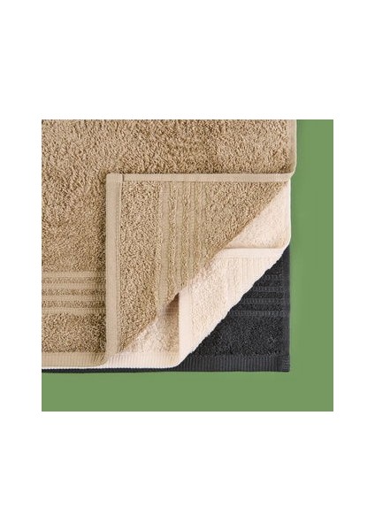 Soft Samantha 3'lü Havlu Seti - Krem / Bej / Antrasit - 30X50 cm fiyatları