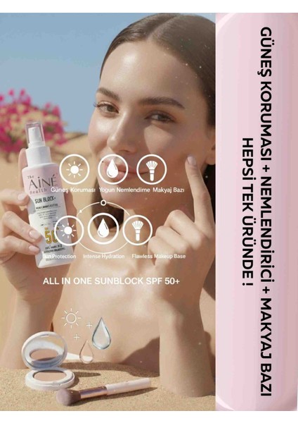 Sun Block SPF50+ Leke Karşıtı Doğal Güneş Kremi, Nemlendirici Makyaj Bazı - Arbutin Niacinamide 50ML fiyatları