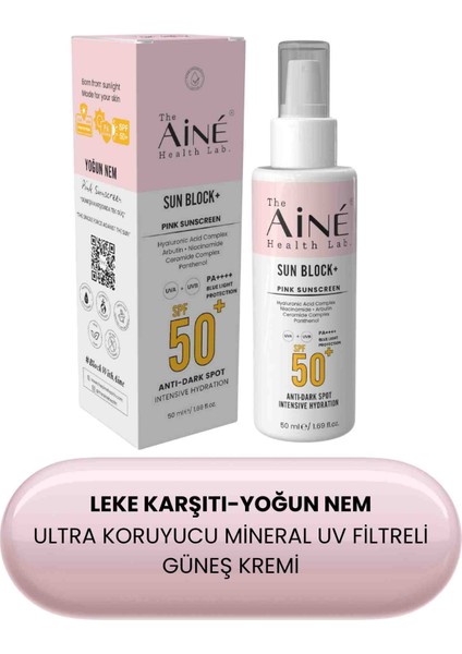 Sun Block SPF50+ Leke Karşıtı Doğal Güneş Kremi, Nemlendirici Makyaj Bazı - Arbutin Niacinamide 50ML modelleri