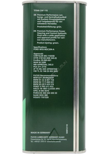 Massey Ferguson X902011622000 Direksiyon ve Hidrolik Yağı (Chf 11S Eşdeğeri) modelleri